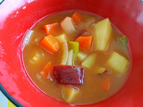 カレールー1つで作る野菜スープ